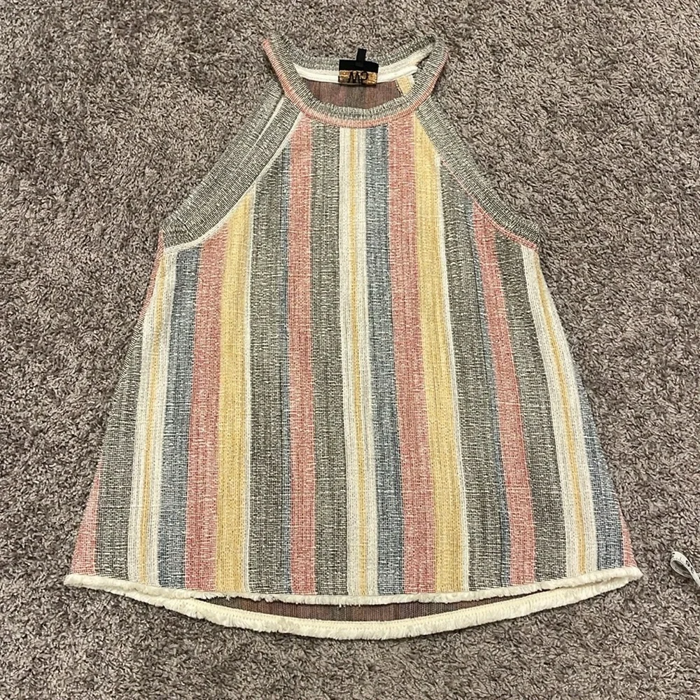 W5 Anthropologie Striped Halter Tank - Picture 5 of 9